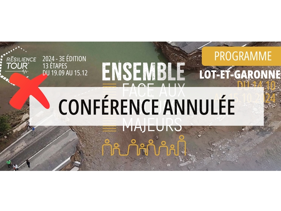 Annulation conférence - Résilience Tour