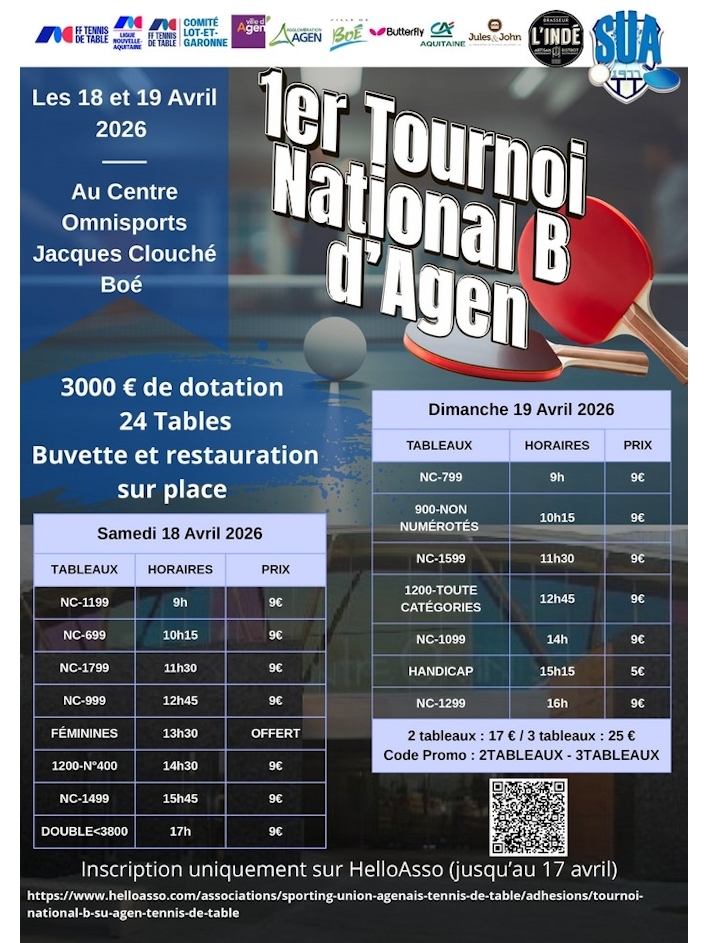 Tournoi National B de Tennis de table