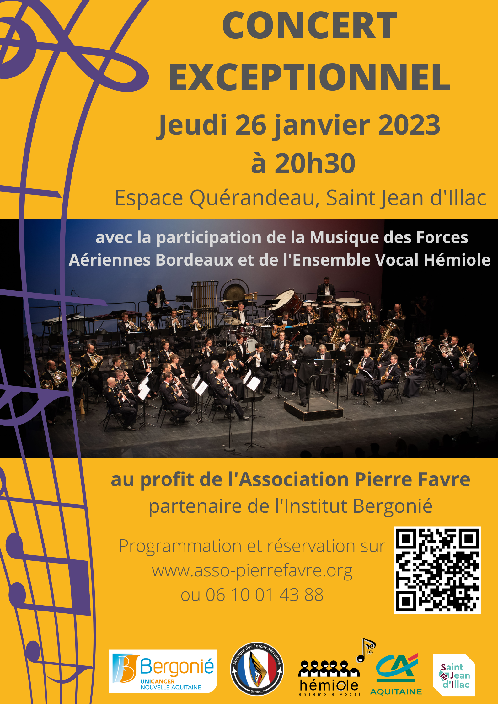 CONCERT EXCEPTIONNEL, JEUDI 26 JANVIER 2023