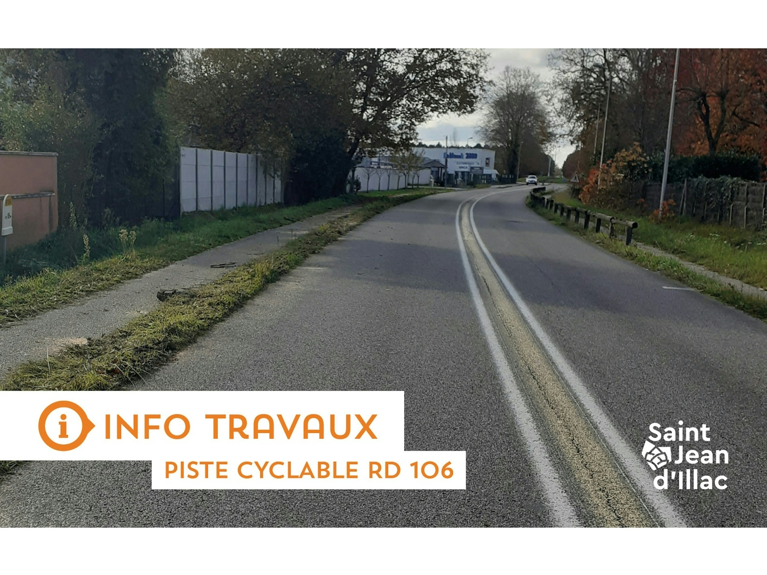 Info travaux - Piste cyclable Avenue du Las RD106