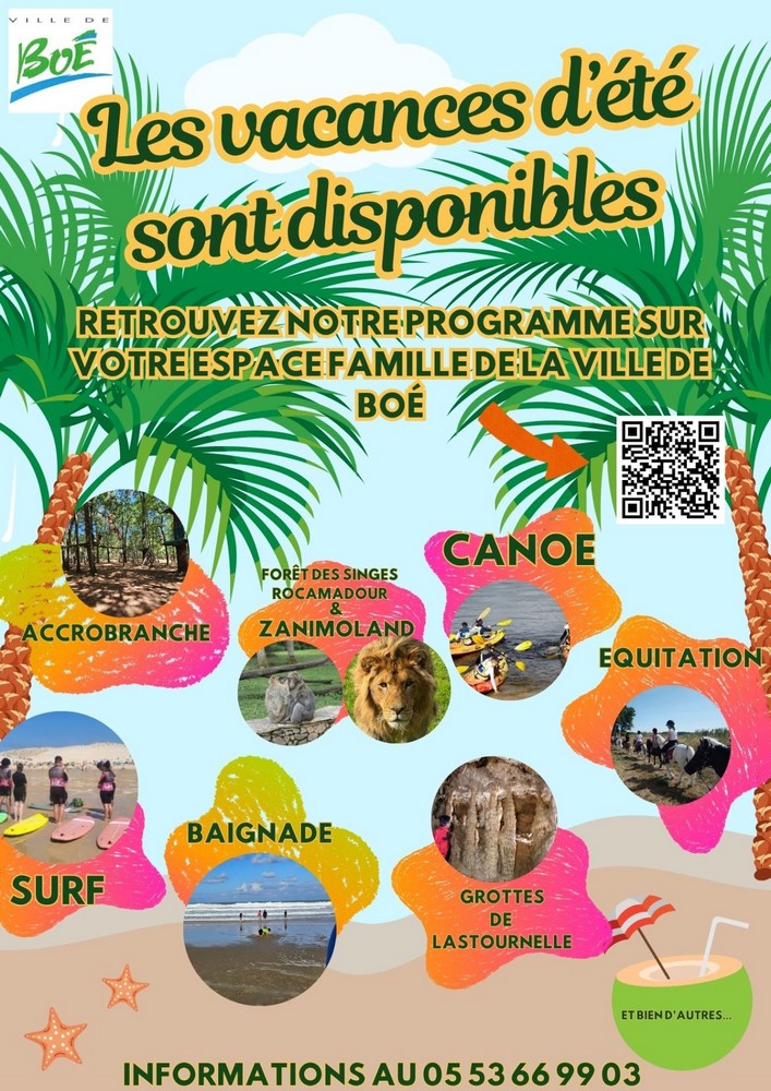 Les vacances d'été avec le service jeunesse