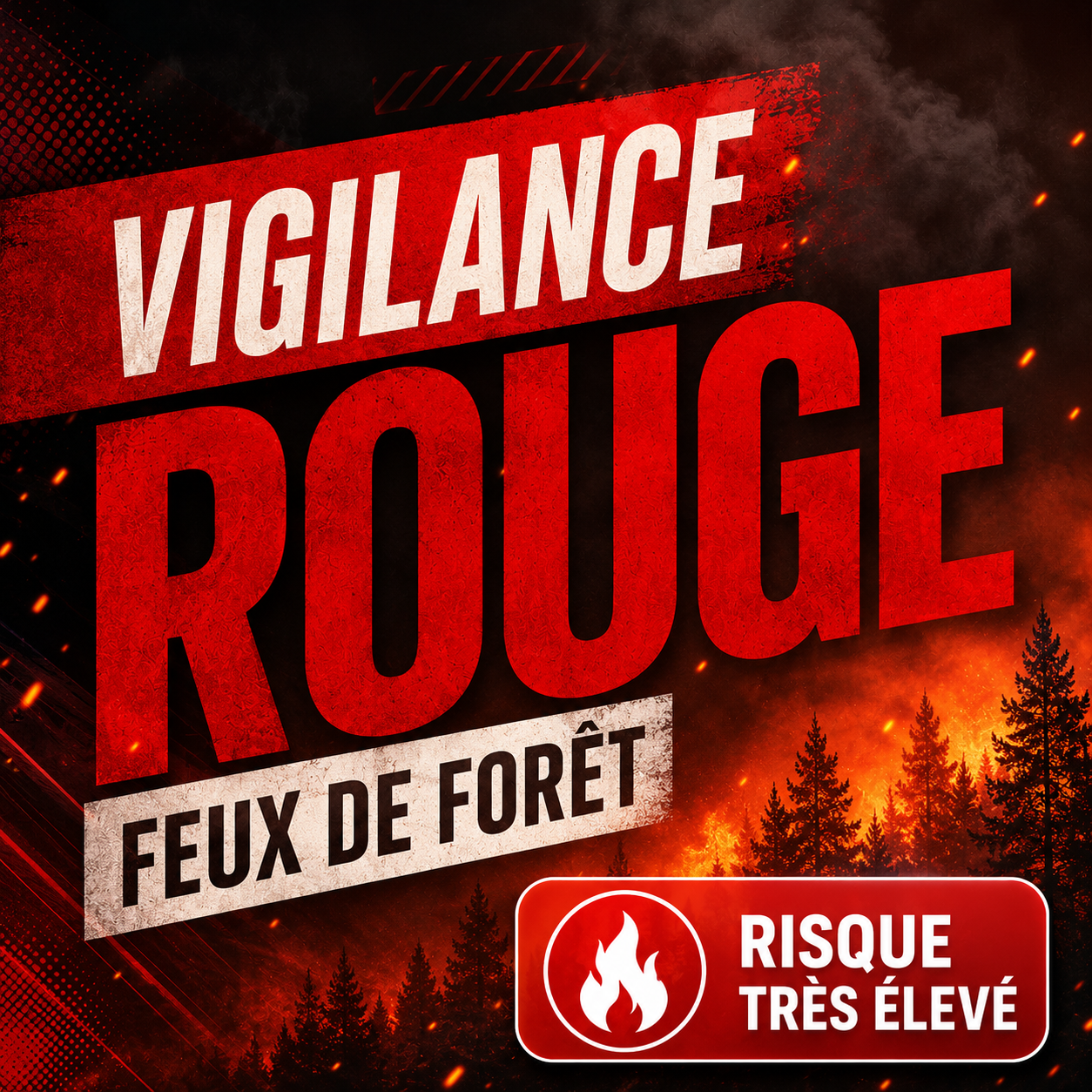 Vigilance ROUGE – Feux de forêt : rappel des restrictions