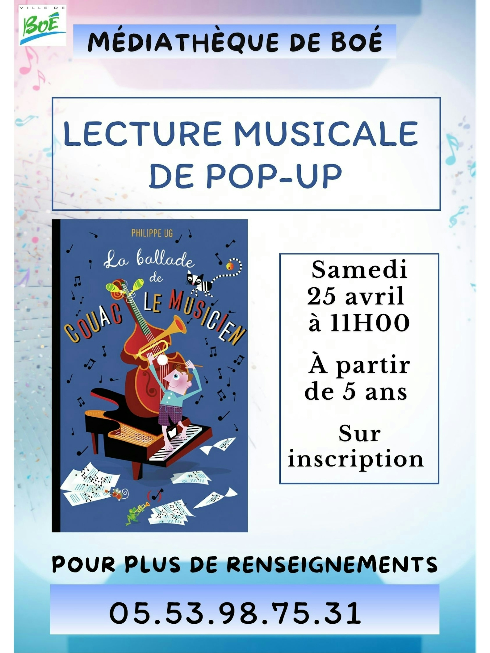 Lecture musicale de pop-up