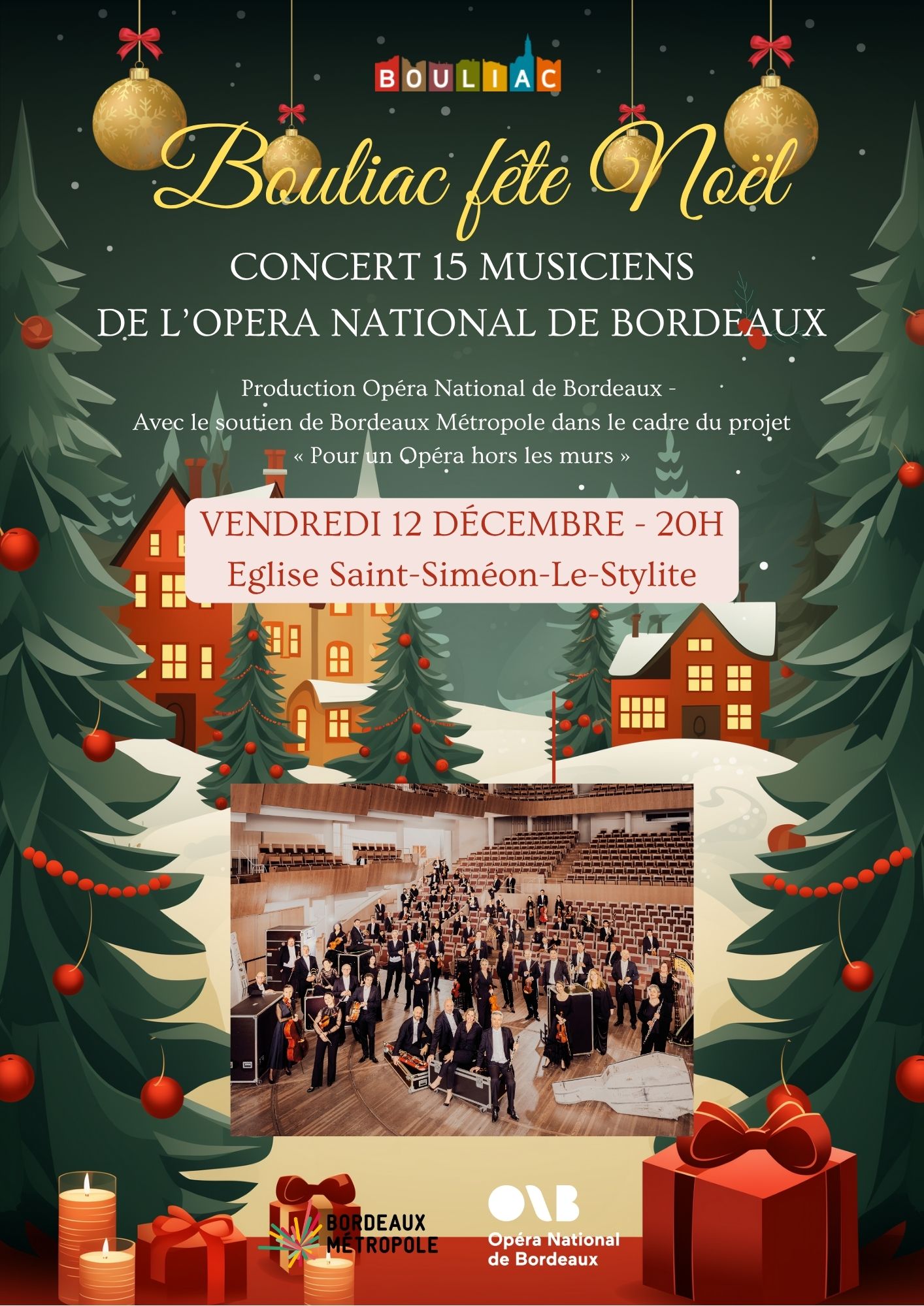 Concert Opéra National de Bordeaux - Bouliac fête noël