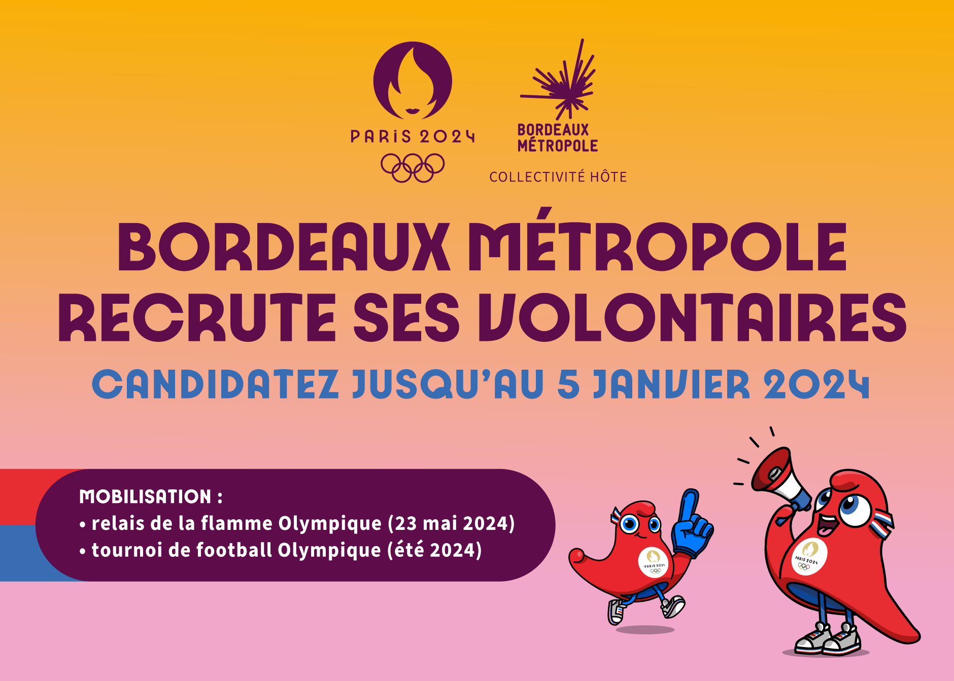 Devenez volontaire pour les JO 2024 !