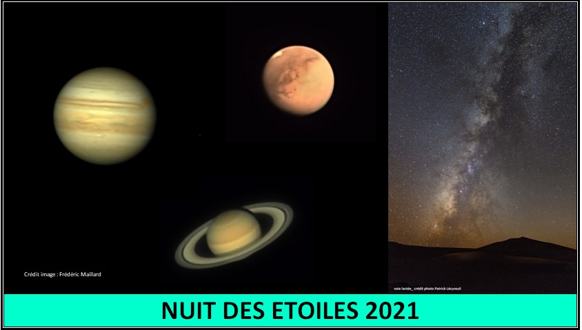 Jalle astronomie vous invite à participer aux nuits des étoiles 2021.