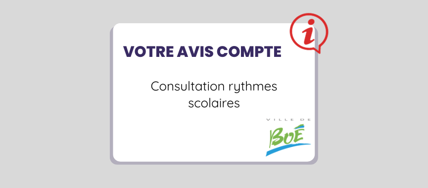 CONSULTATION RYTHMES SCOLAIRES