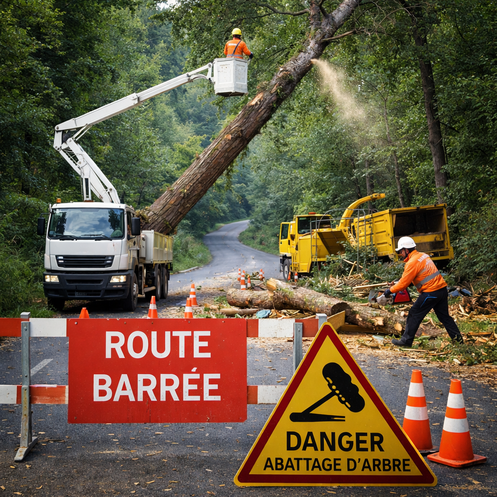 Travaux côte de Bouliac : Abattage arbres dangereux