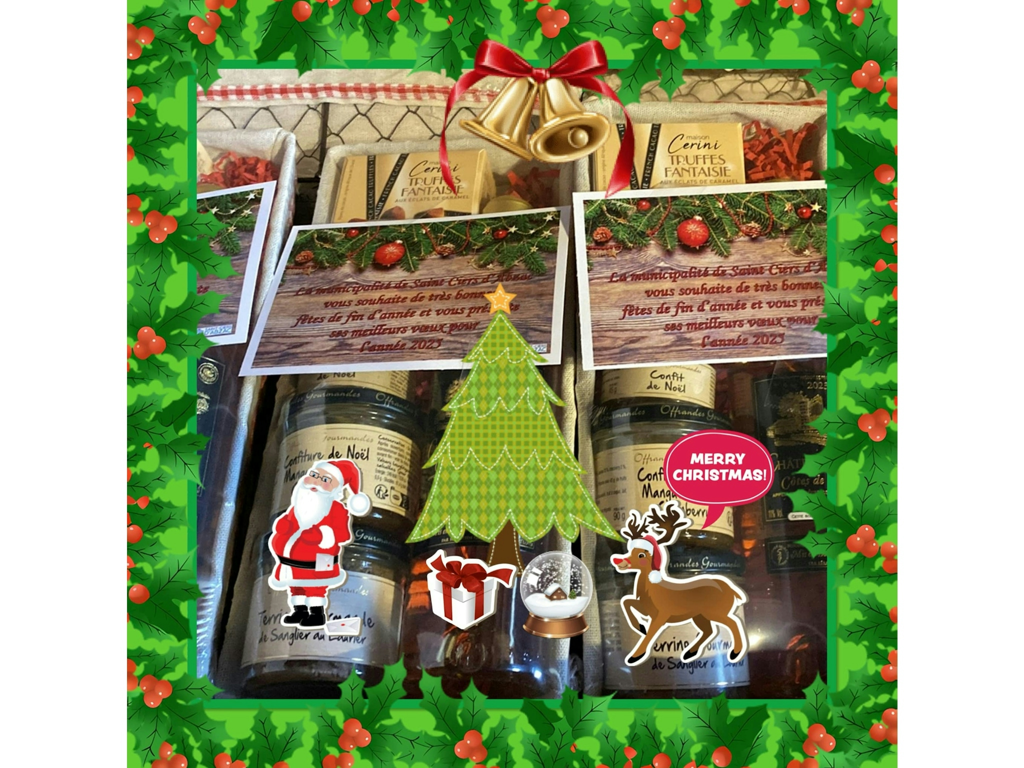 Distribution des cadeaux de fin d'année aux habitants de plus de 70 ans .