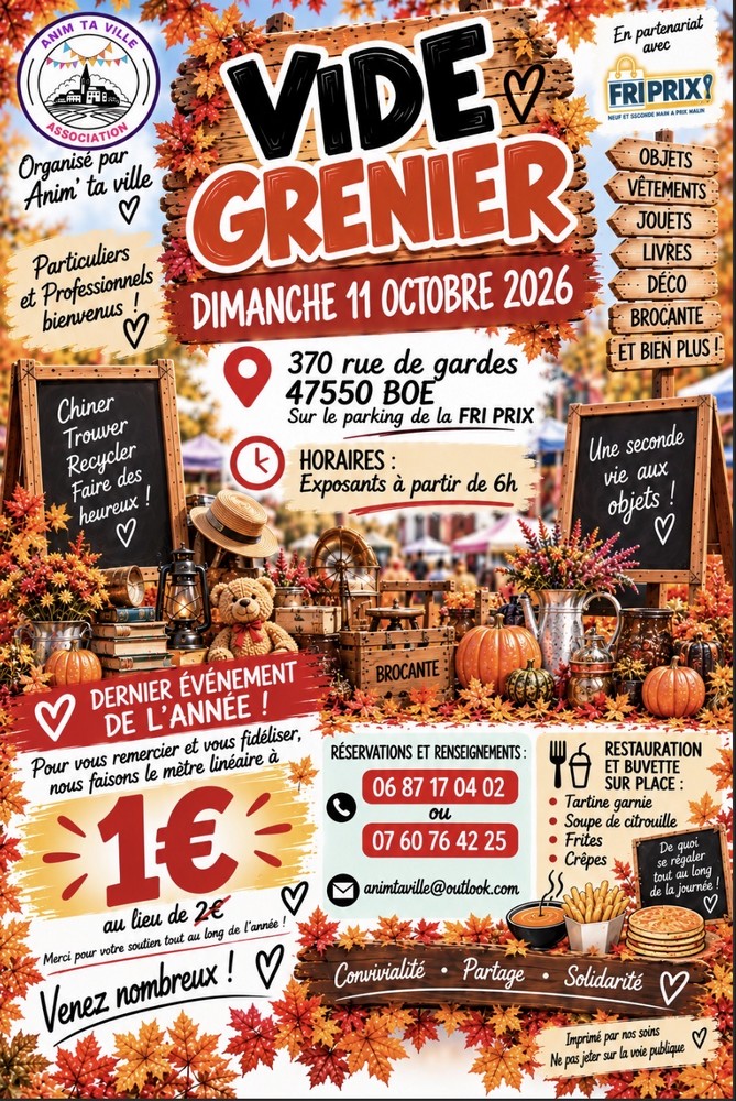 VIDE-GRENIER D’AUTOMNE