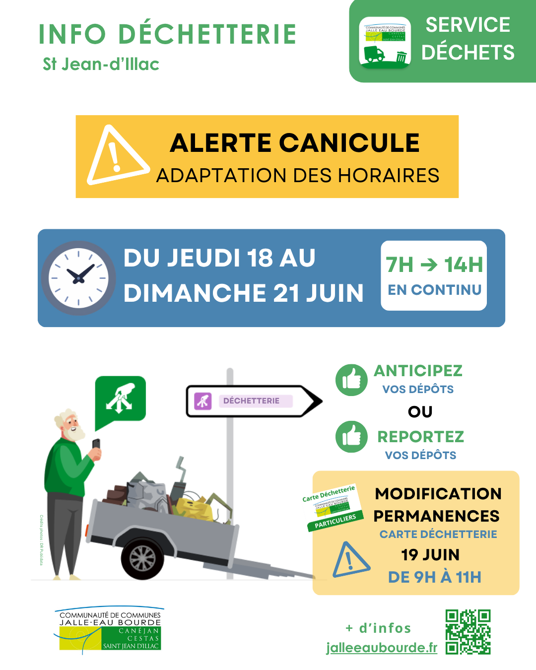 Info déchetterie - Canicule