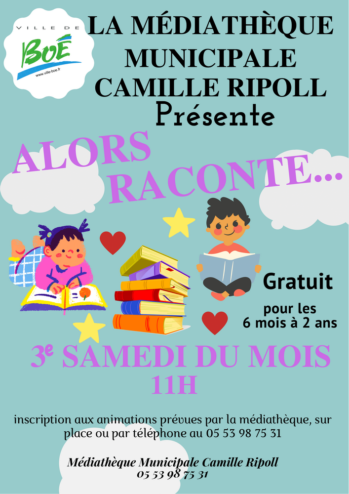 Alors raconte 6 mois - 2 ans, histoires tirées des bacs de la médiathèque