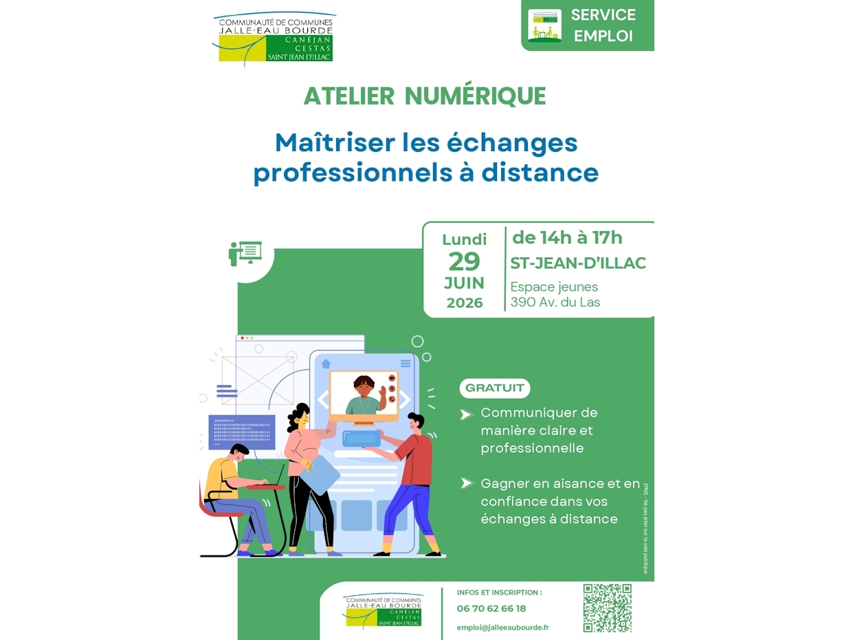 Ateliers numériques - CDC Jalle-Eau-Bourde