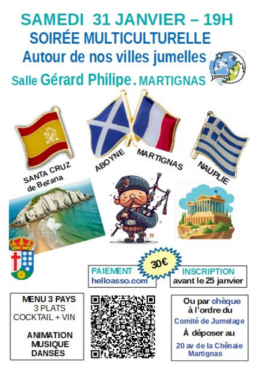 Grande soirée multiculturelle du Comité de jumelage de Martignas-sur-Jalle