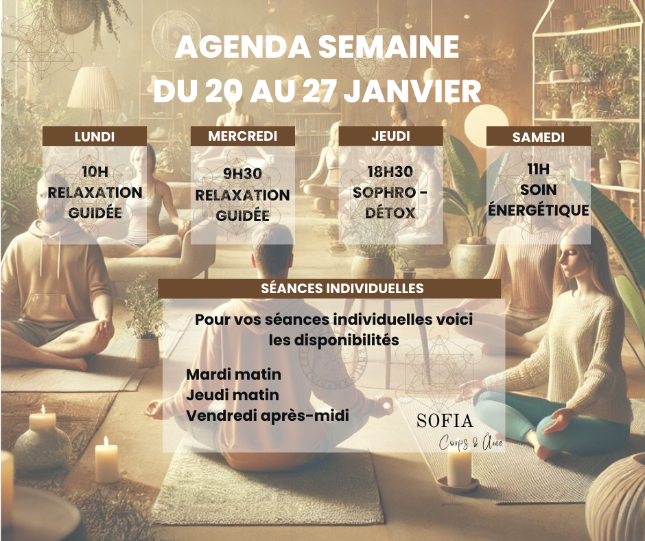 L'agenda de la semaine Du 20 au 27 janvier 2025