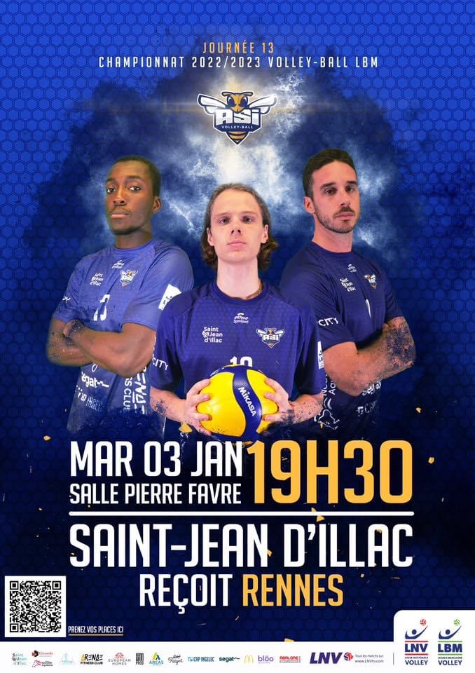 🚨⚠️ Le Championnat reprend le 3 janvier 2023 !! L’ASI VOLLEY BALL 🐝 reçoit Le REC VOLLEY (Rennes) 