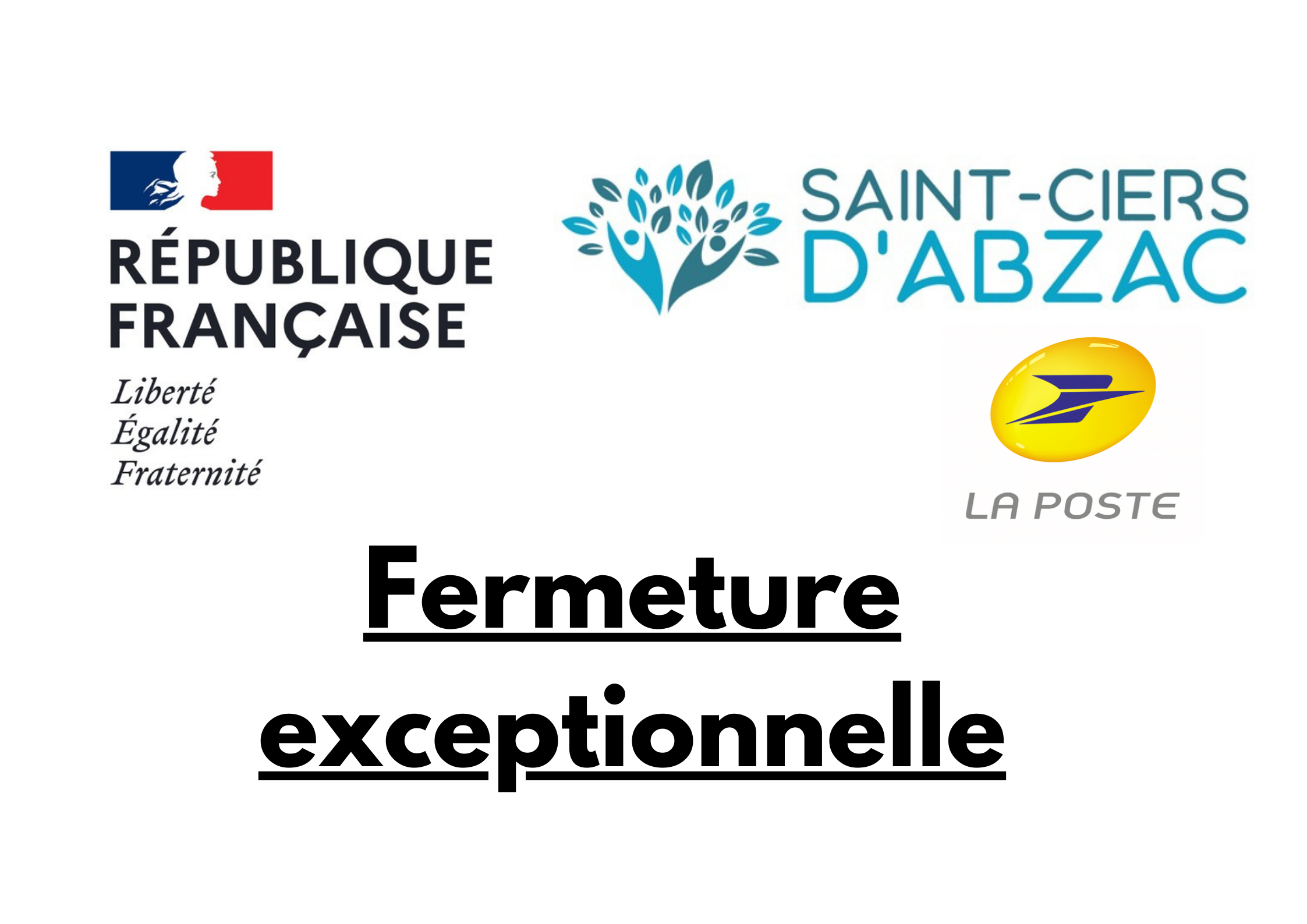 Fermeture exceptionelle