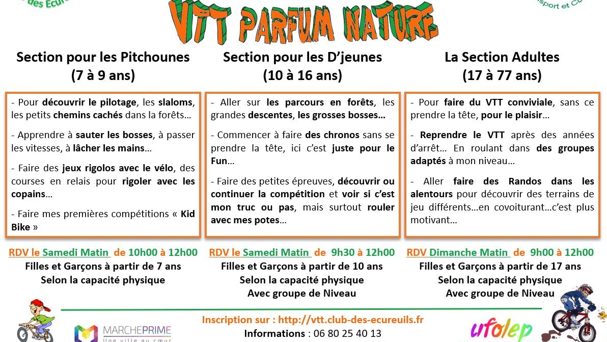 Campagne d'adhésion au Club VTT Parfum Nature 2024-2025