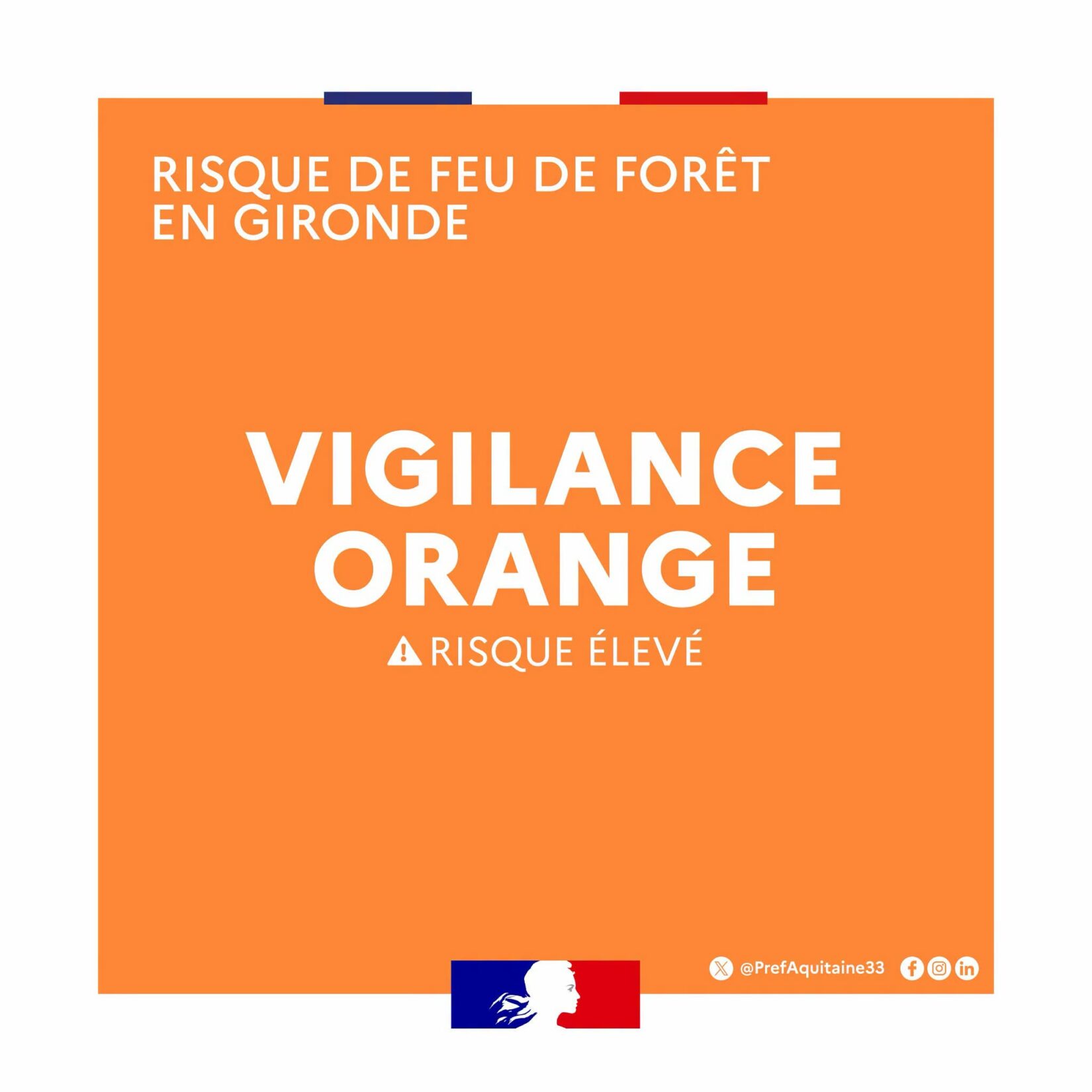 Feux de forêt en Gironde : le niveau de vigilance abaissé de rouge à orange