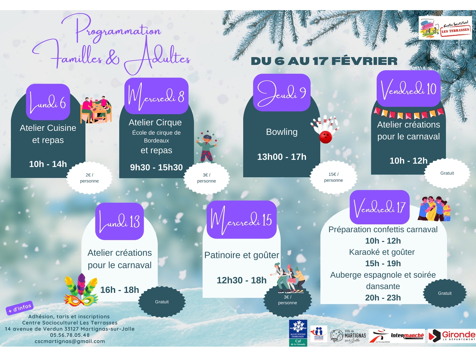 VACANCES DE FEVRIER 2023 - Familles et Adultes