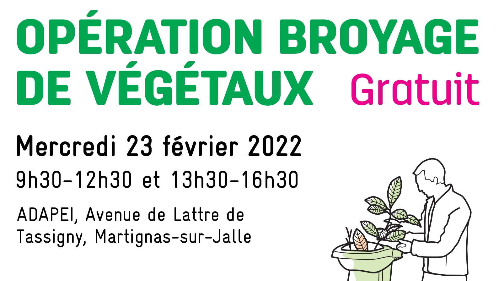 Opération broyage des végétaux
