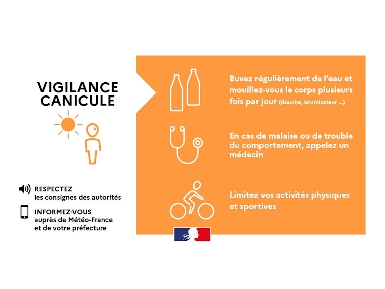 Passage en vigilance orange pour un épisode de fortes chaleurs