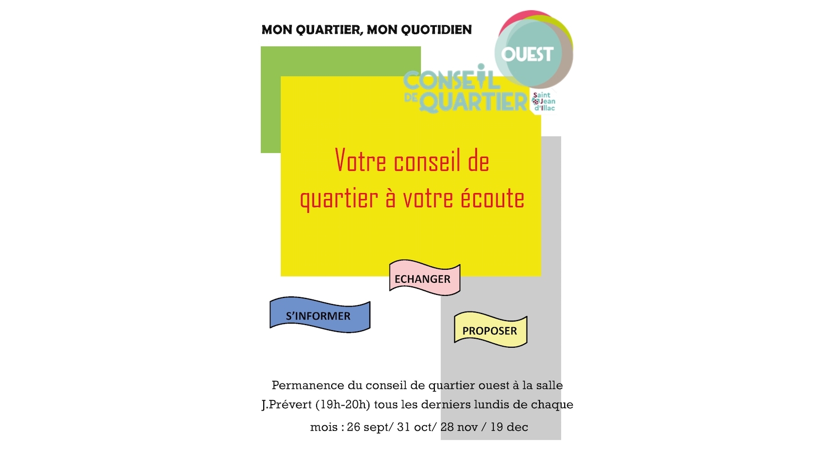 Conseil de quartier Ouest - Permanences