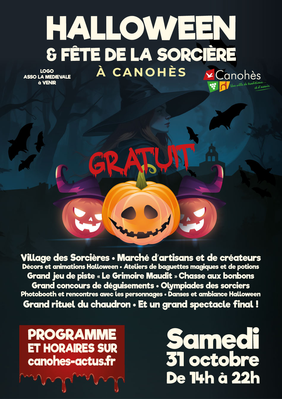 🎃🧙‍♀️ UNE GRANDE FÊTE D’HALLOWEEN SE PRÉPARE À CANOHÈS ! 🧙‍♂️
