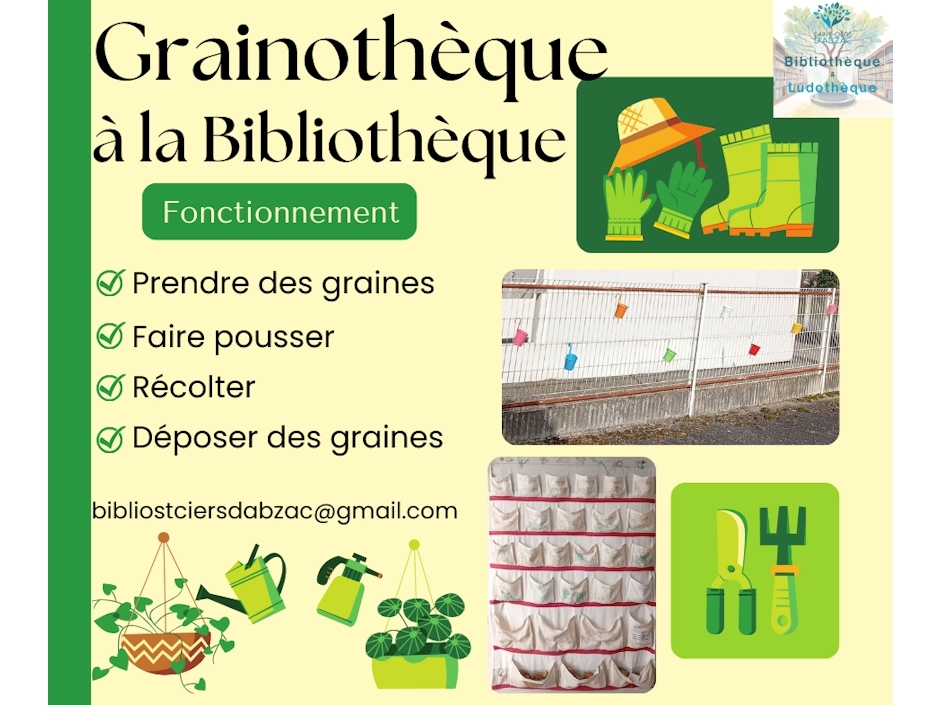 Grainothèque à la Bibliothèque