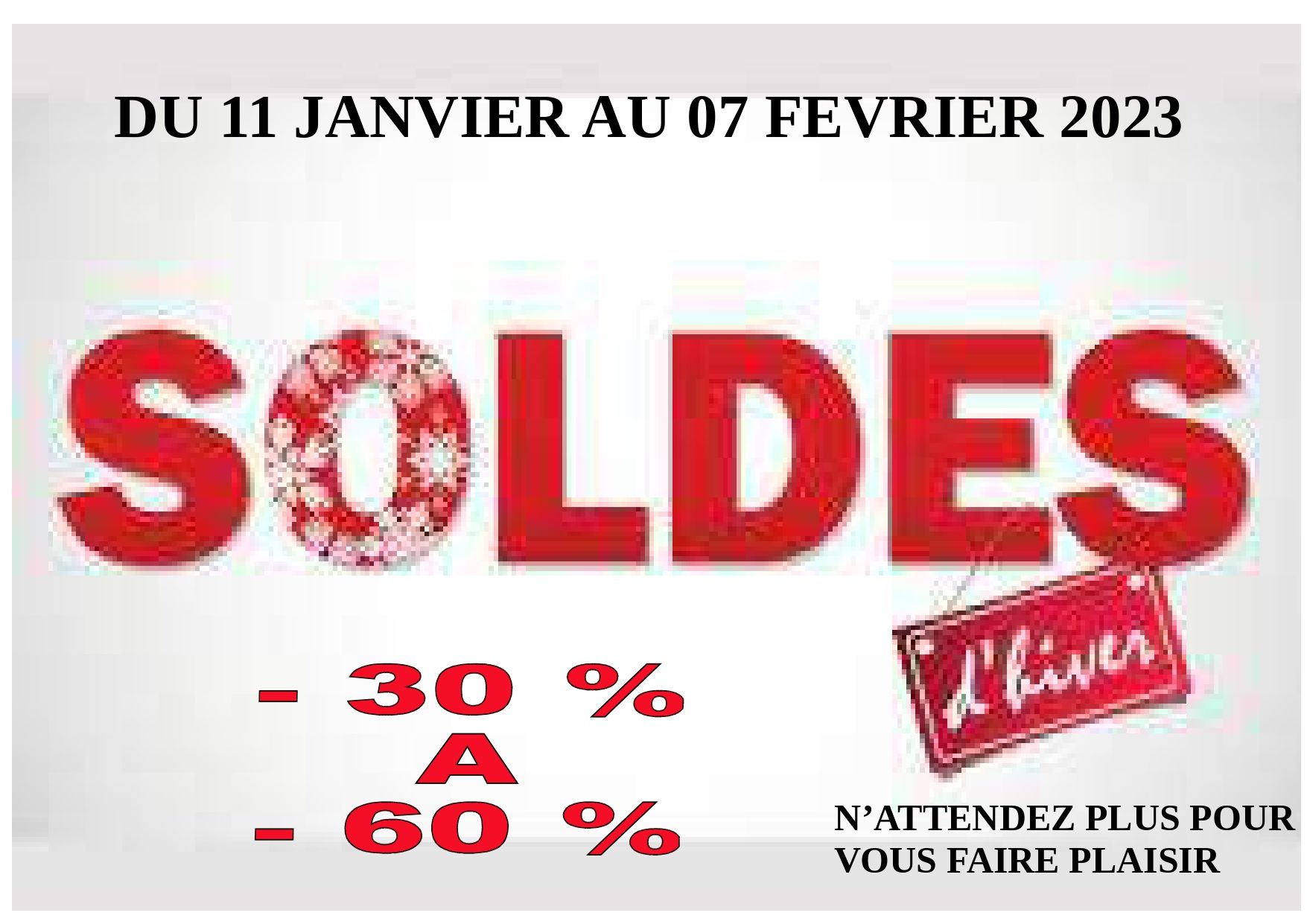 SOLDES D'HIVER 2023