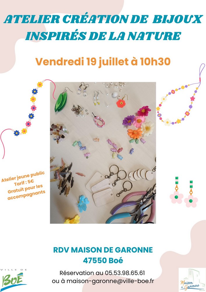 ATELIER CRÉATIF JEUNE PUBLIC "BIJOUX NATURE"