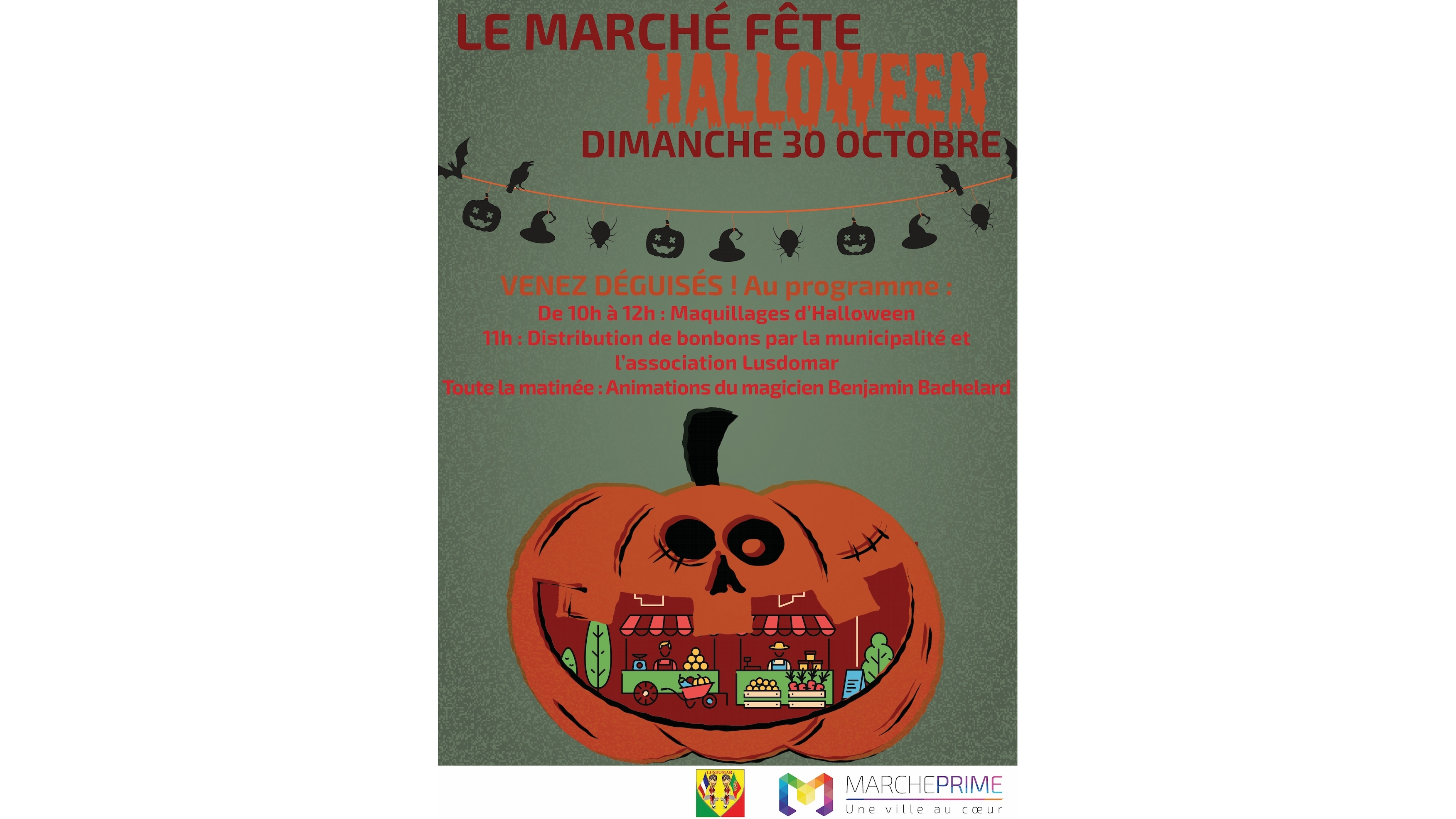 Le marché fête Halloween