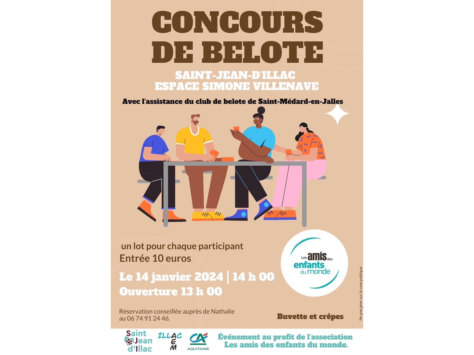 Rencontre de belote pour aider les enfants avec Illac AEM