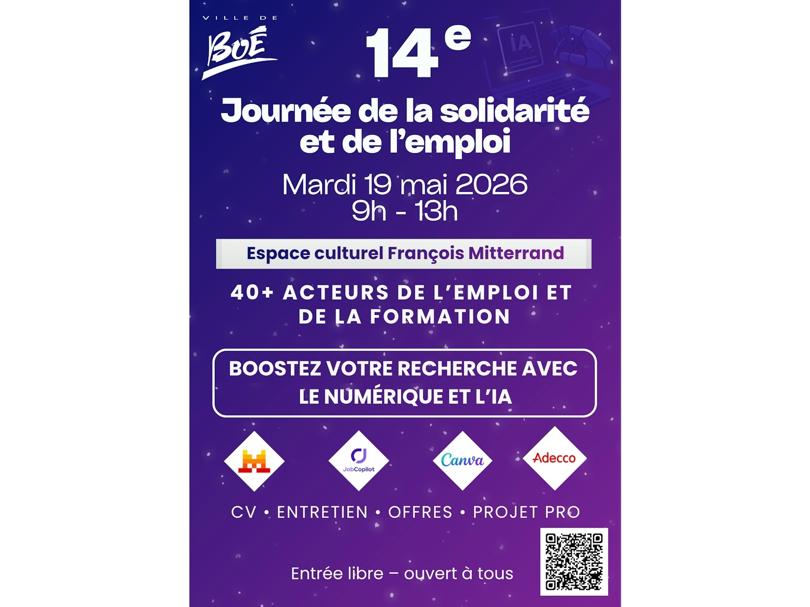 14e Journée de la solidarité et de l’emploi
