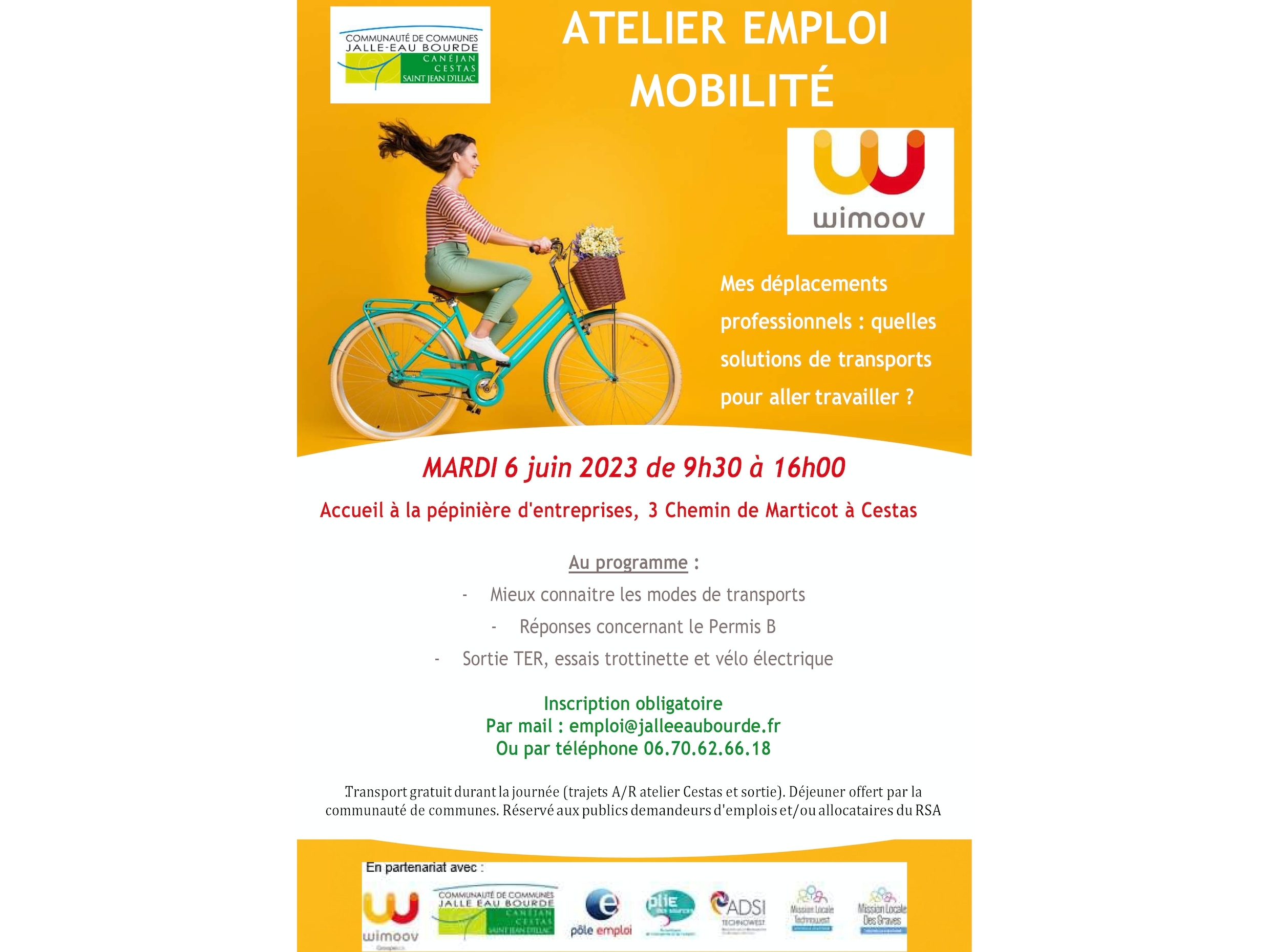 Atelier Mobilité - CDC Jalle Eau Bourde