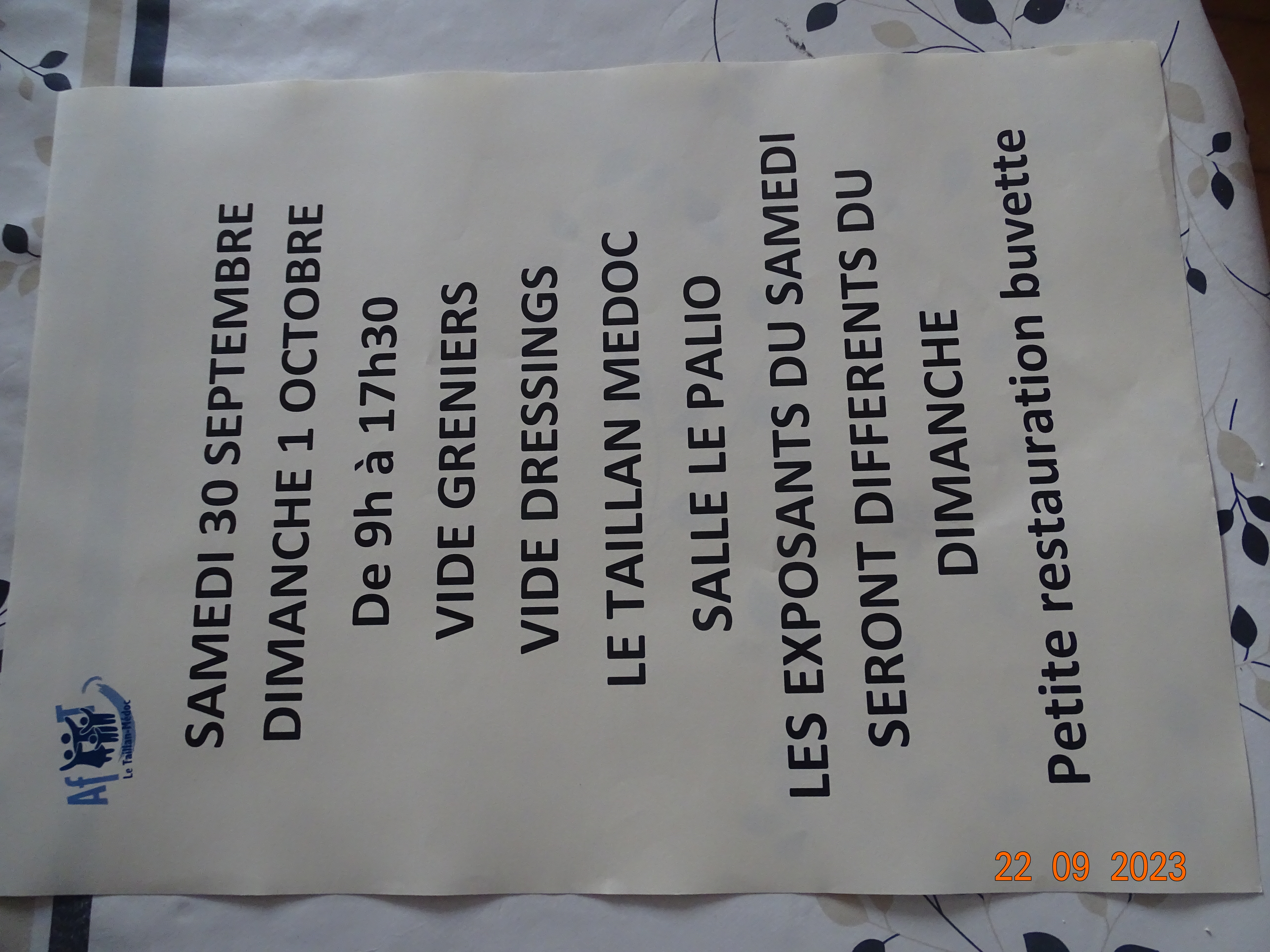 VIDE GRENIER et VIDE DRESSINGS AFT La Rentrée