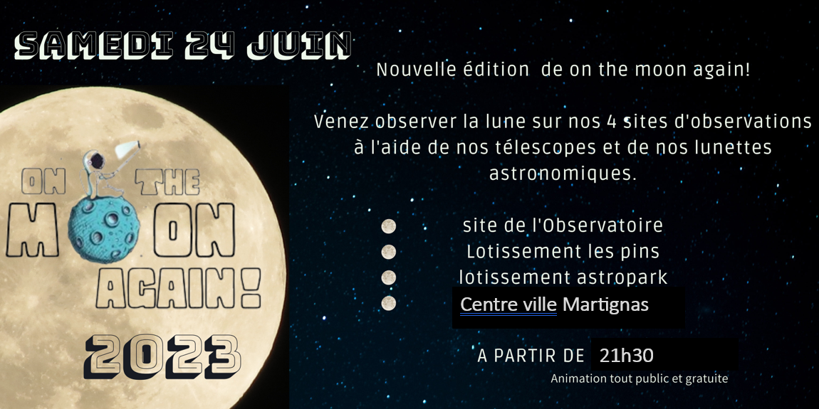 On the MOON again 2023 avec Jalle Astronomie