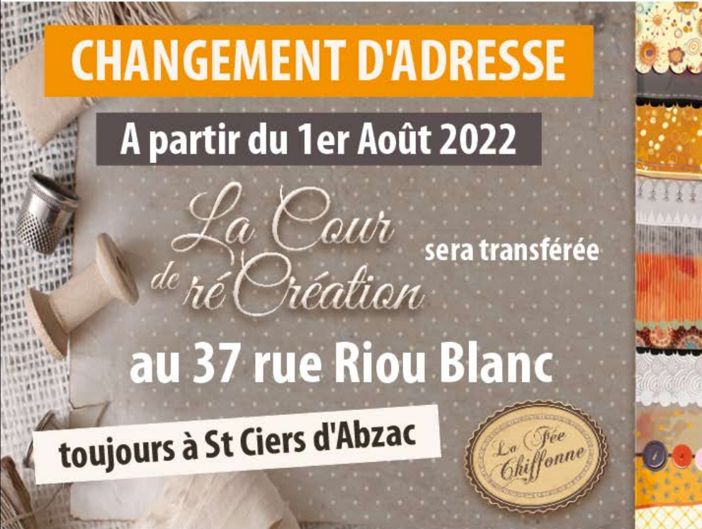 Changement d'adresse