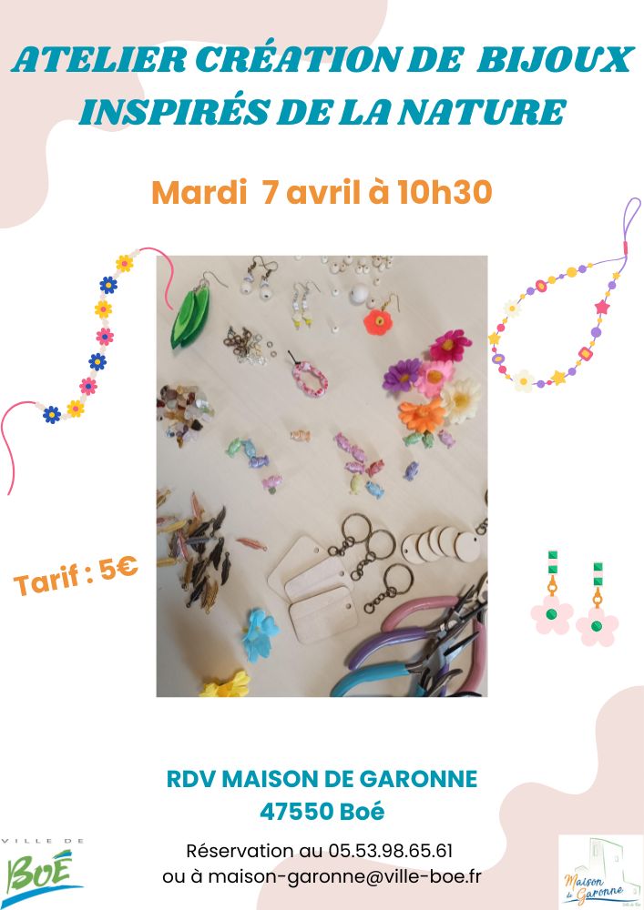 Atelier bijoux nature