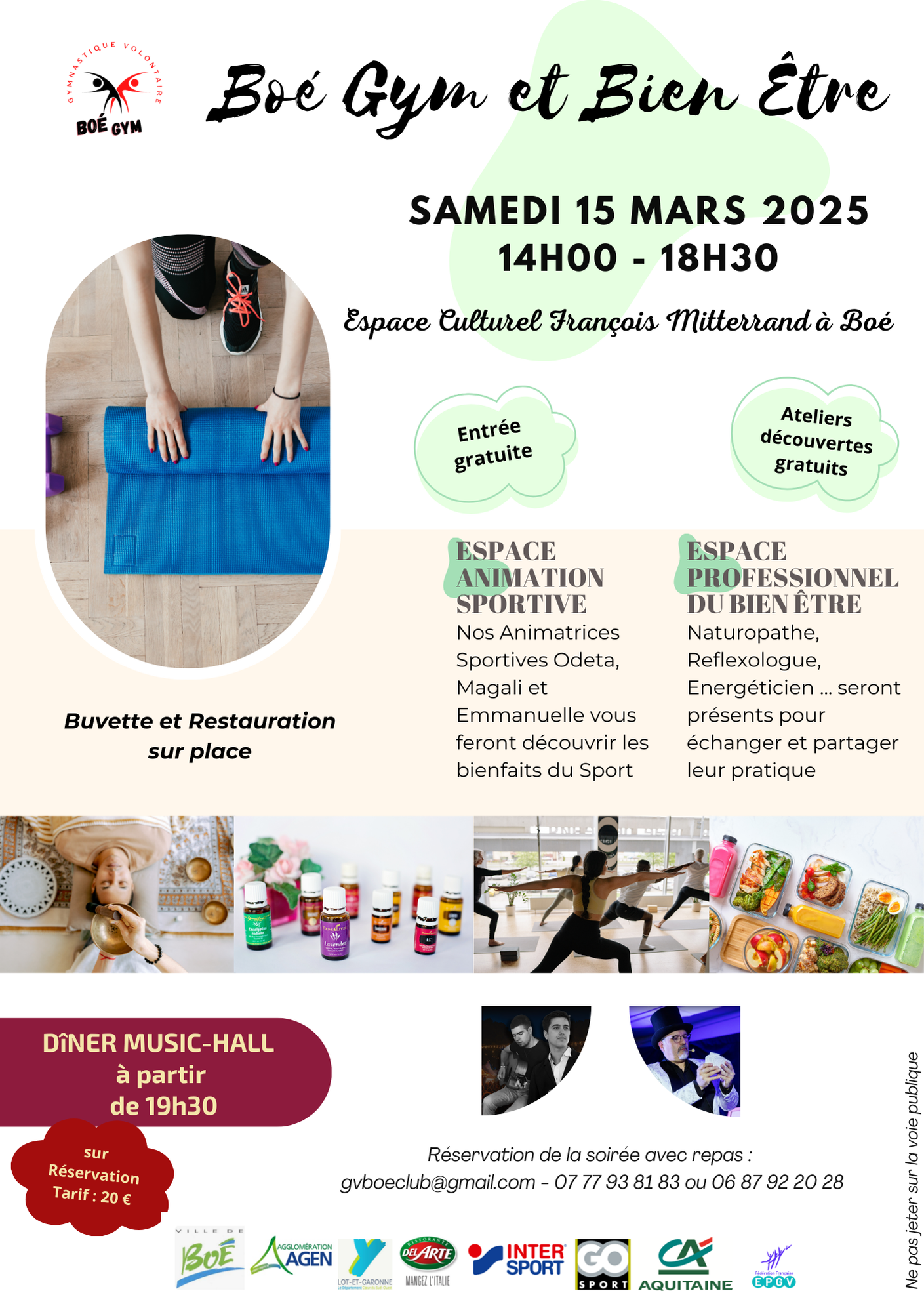 Après-midi Boé Gym et Bien-Être - samedi 15 mars 2025