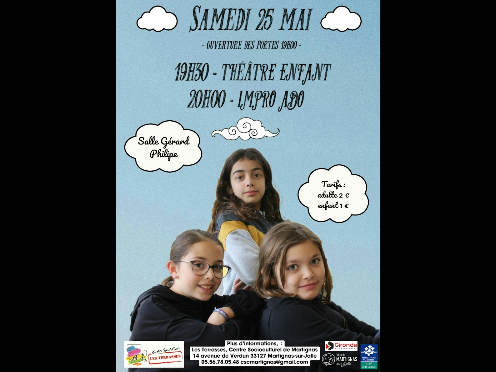 REPRESENTATIONS THEATRALES - samedi 25 mai