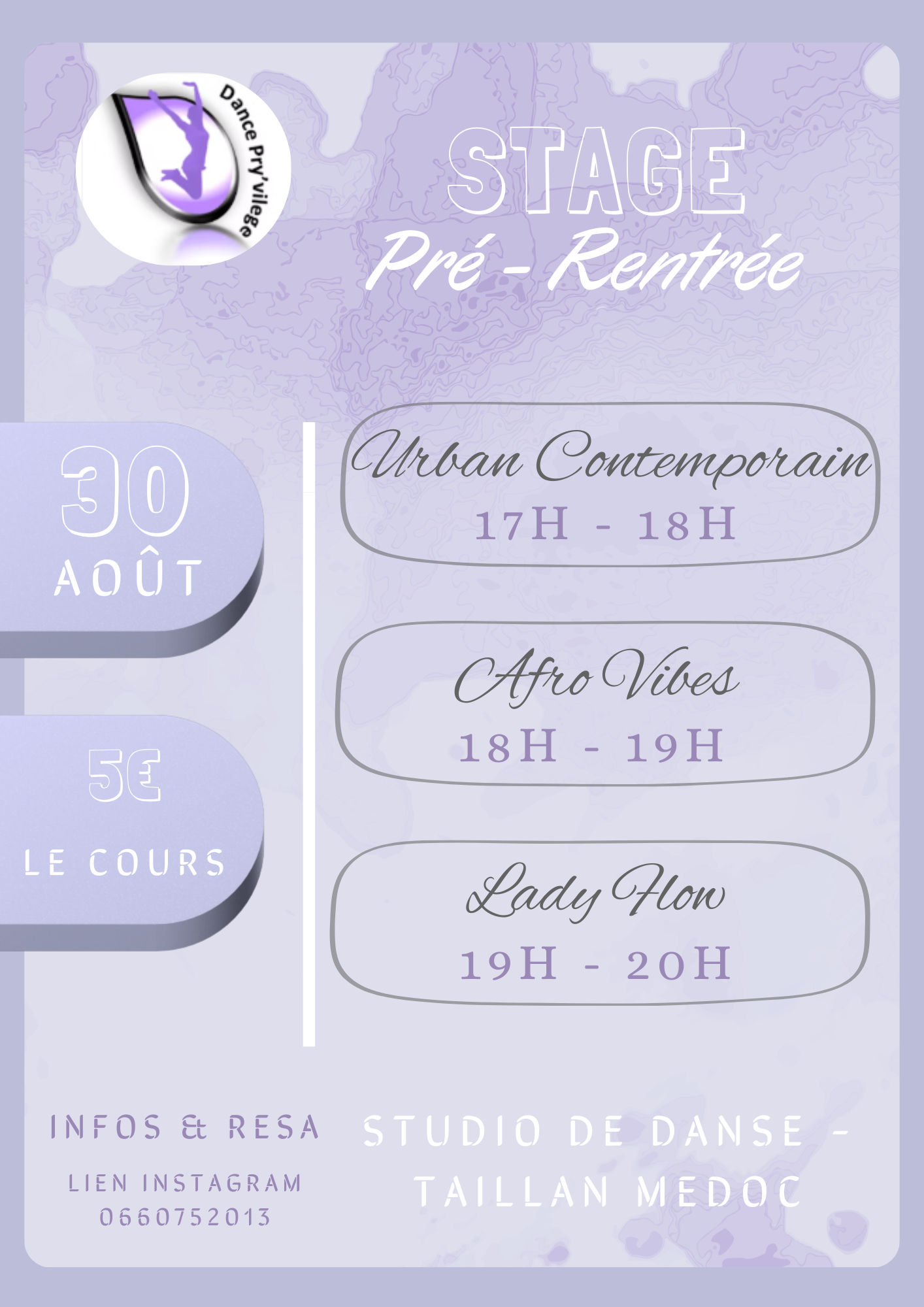STAGE Danse Pré - Rentrée