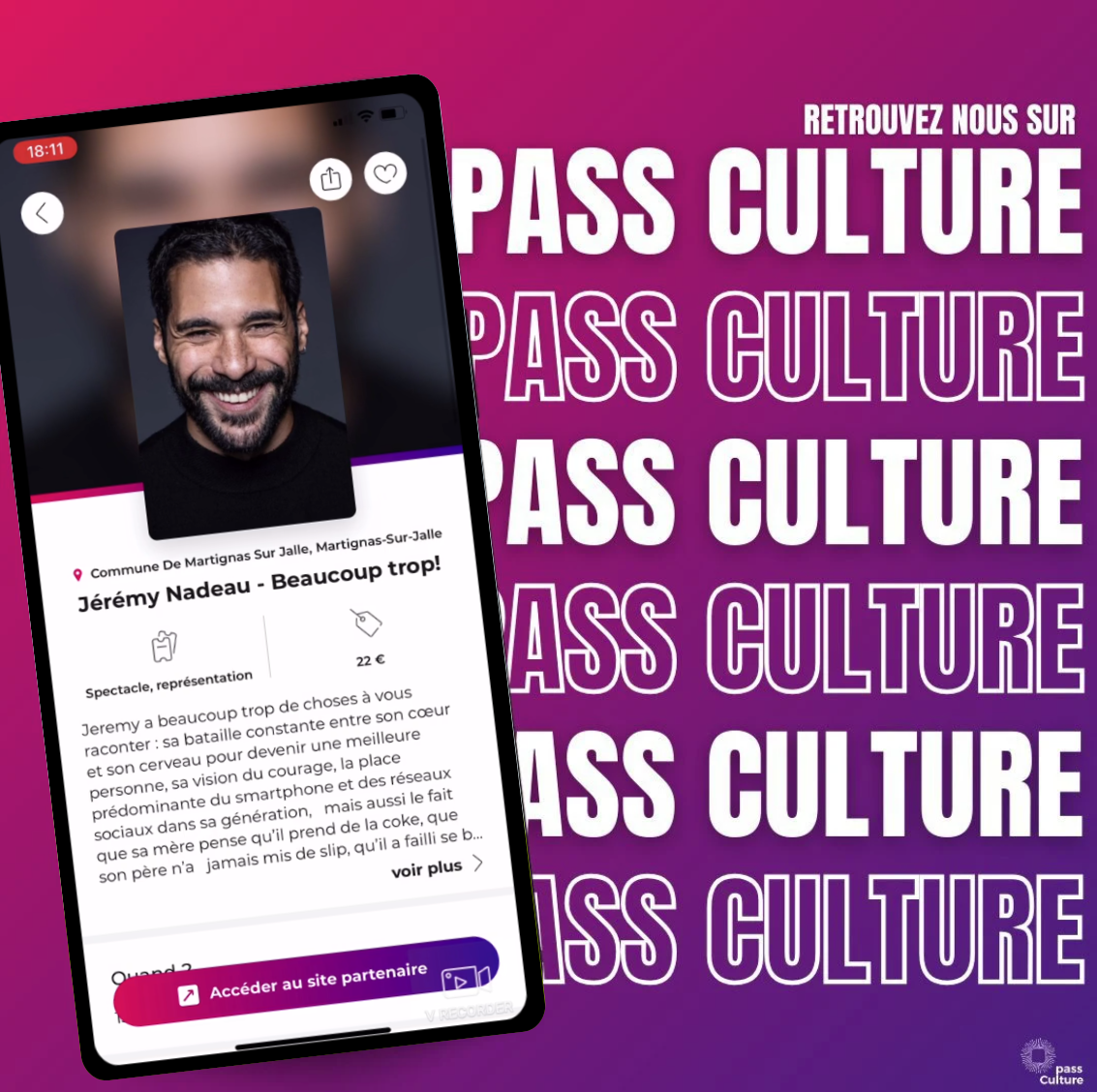 Nouveau : le Pass Culture à Martignas-sur-Jalle !