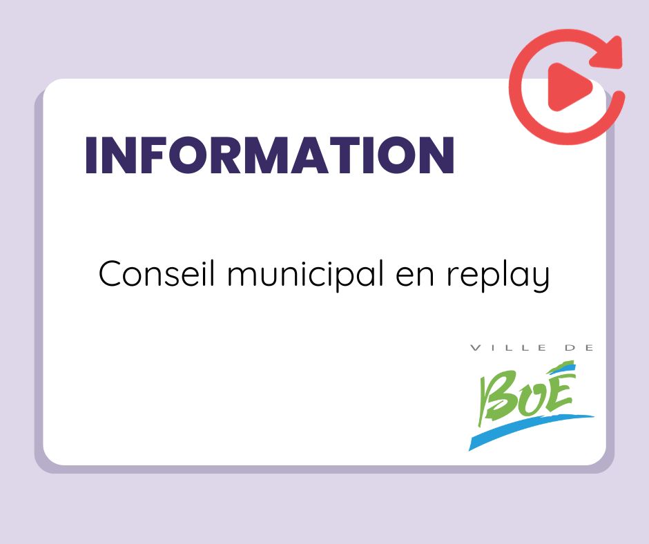 CONSEIL MUNICIPAL EN REPLAY