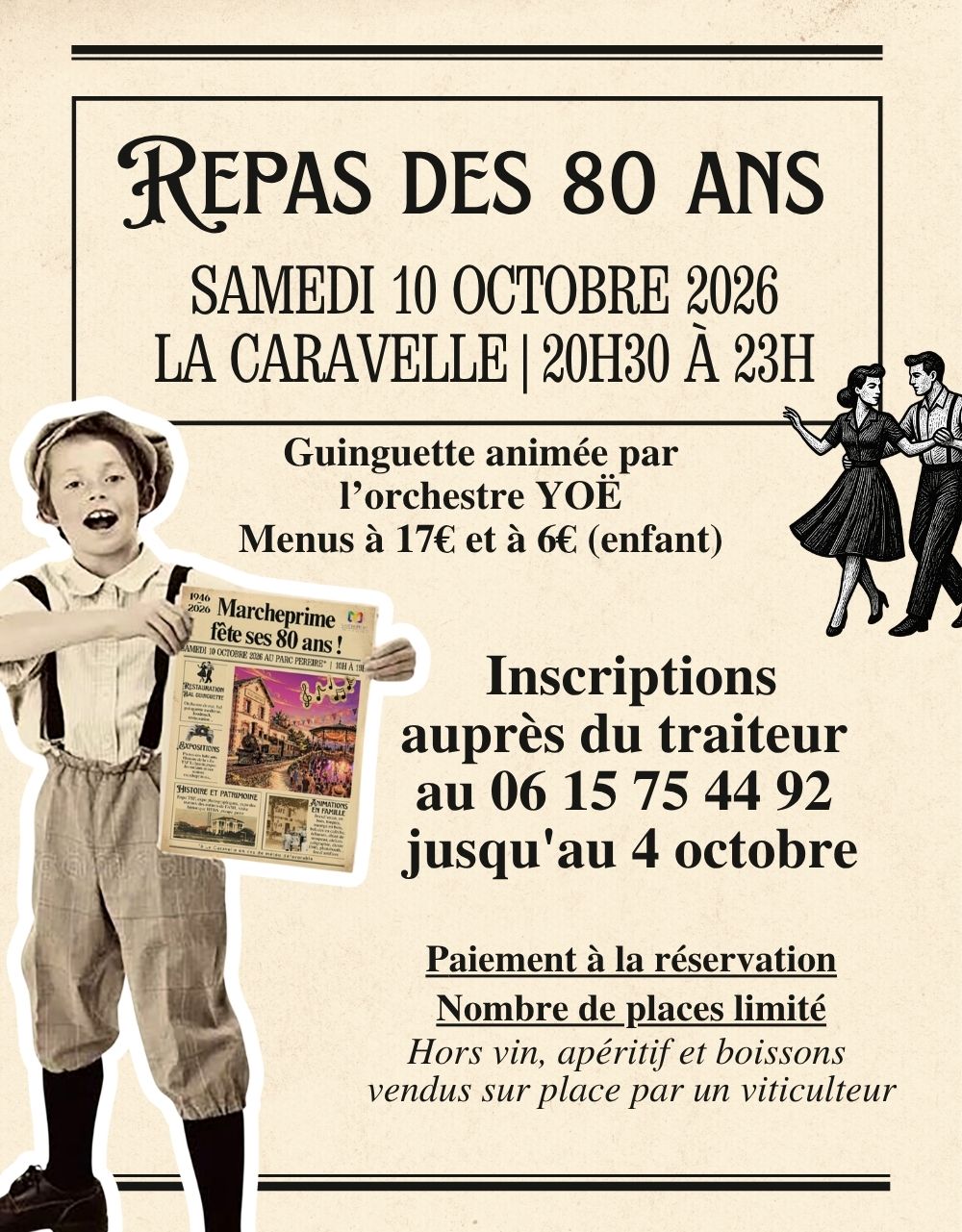 INSCRIPTIONS REPAS DES 80 ANS DE MARCHEPRIME