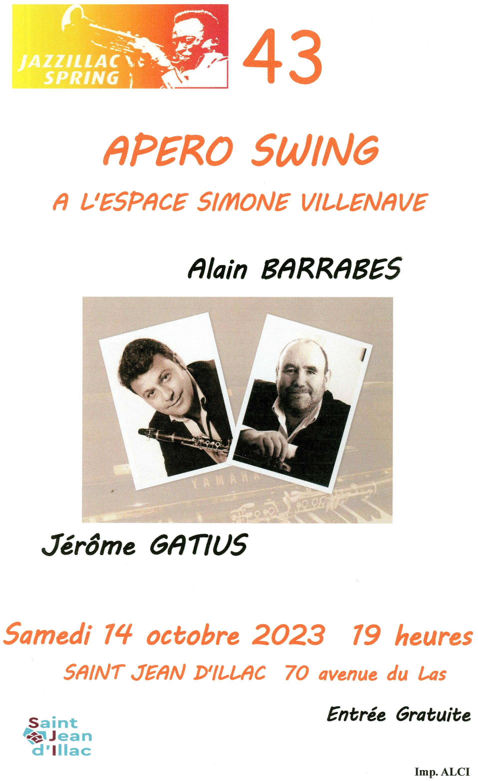 APERO SWING Alain BARRABES Jérôme GATIUS