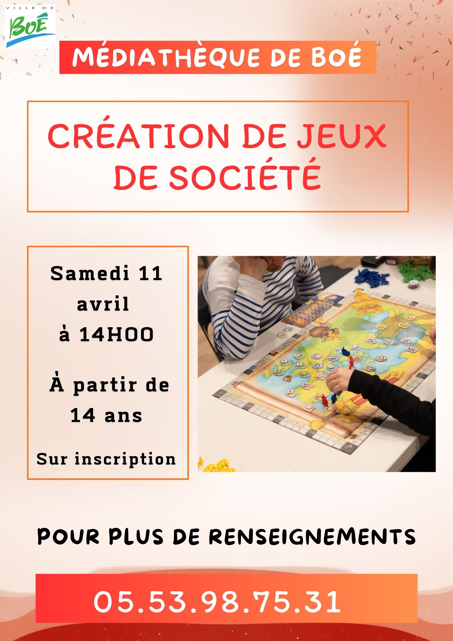 Atelier création de jeux de société avec Jérémy Partinico