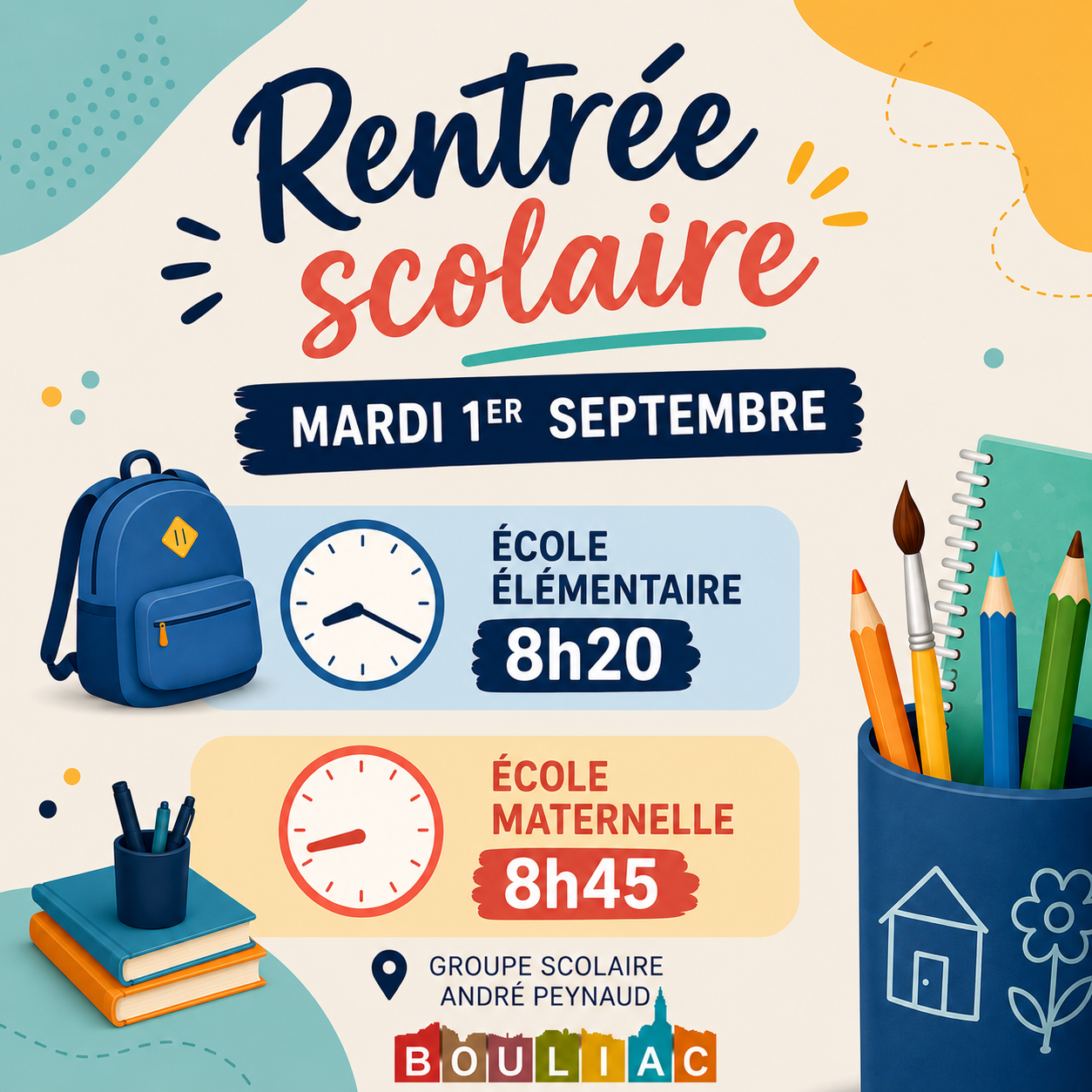 Rentrée scolaire - groupe scolaire André Peynaud