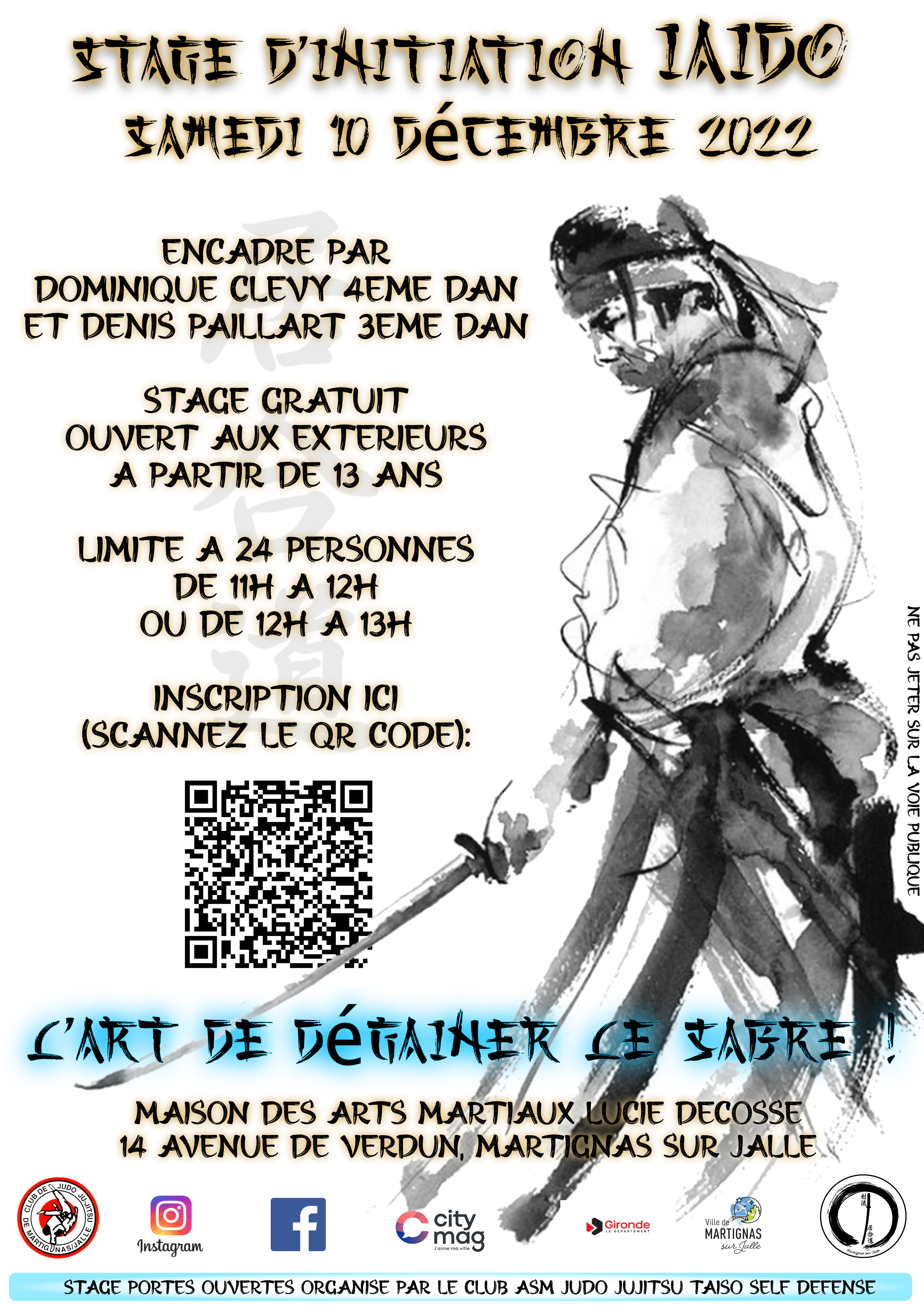 Stage de Iaido - L'art de dégainer le sabre !