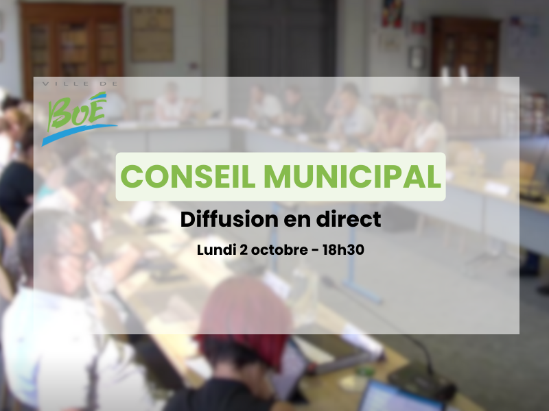 Conseil municipal diffusé en direct